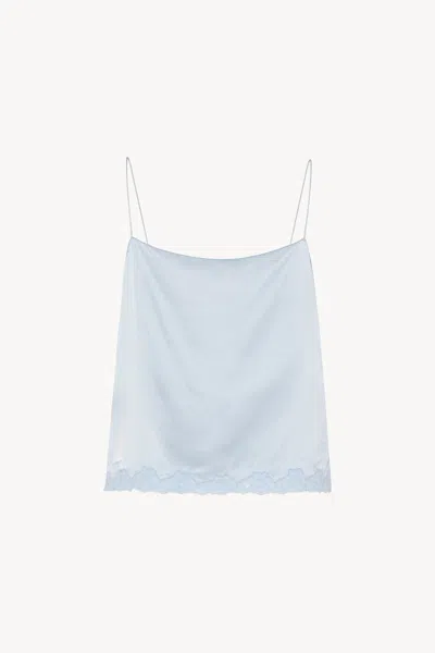 The Row Kilari Satin Lace Hem Top