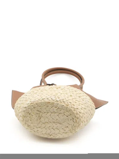Tod's T Timeless-charm Raffia And Leather Small Tote Bag