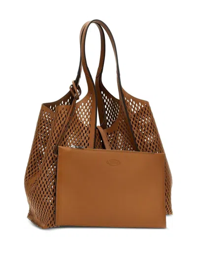 Tod's Women's Shopping Bag T Timeless Medium Perforated