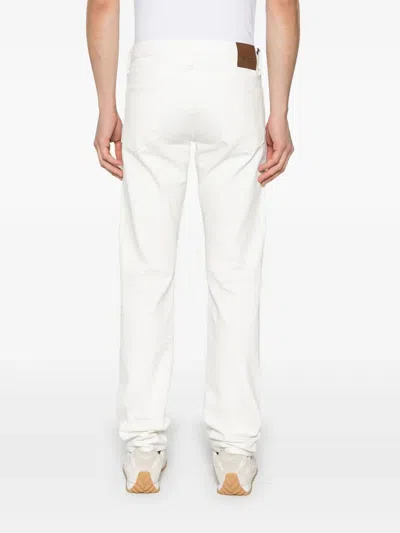 Tom Ford Tailored Fit White Denim Jeans With Minimalist Design