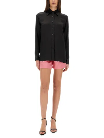 Tom Ford Velvet-trimmed Silk-blend Satin Shorts
