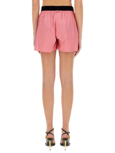 Tom Ford Velvet-trimmed Silk-blend Satin Shorts