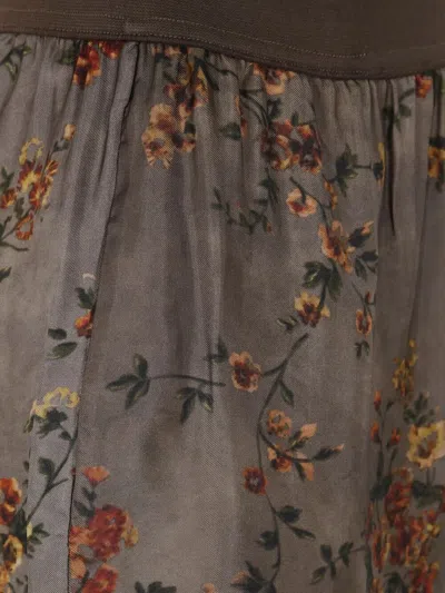 Uma Wang Pantaloni Larghi In Jacquard Con Fiori 'pansy'