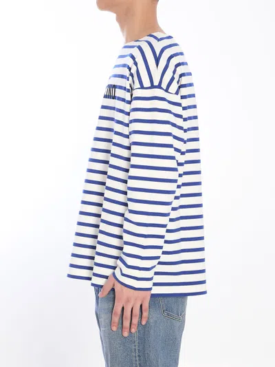 Valentino Chez Logo Long-sleeved Stripe T-shirt