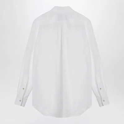 Valentino White Cotton Shirt With Ruffles