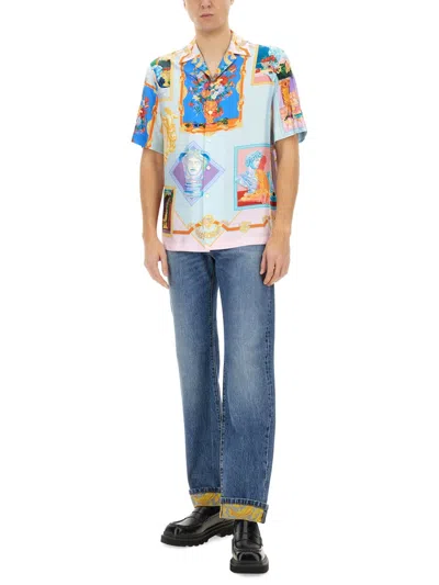 Versace Stretch Denim Jeans With Back Pockets