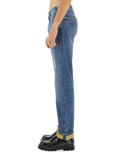 Versace Stretch Denim Jeans With Back Pockets