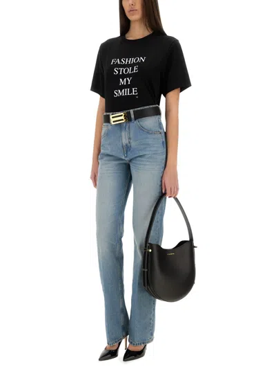 Victoria Beckham Slogan Printed Organic Cotton T-shirt
