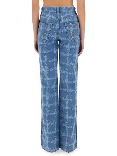 Vivienne Westwood Ray 5 Pocket Jeans Laser Denim Vw-grid-blue 31 Women