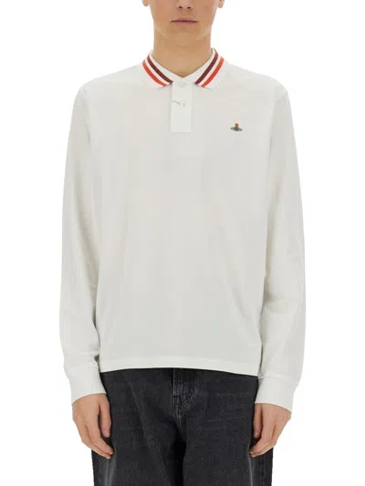 Shop Vivienne Westwood Longsleeved Polo Shirt