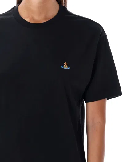 Vivienne Westwood Short-sleeve T-shirt With Colorful Embroidered Logo In Multi