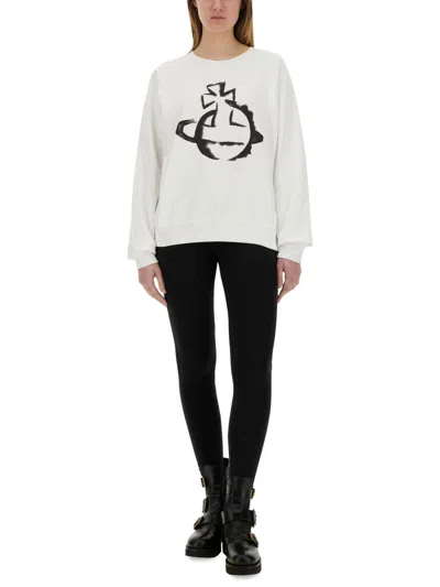Vivienne Westwood Graphic Print Oversize Cotton Sweatshirt