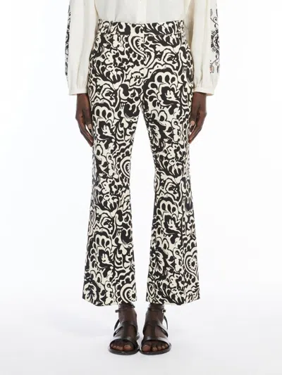 Weekend Max Mara Printed Trousers With Pockets And Belt Loops