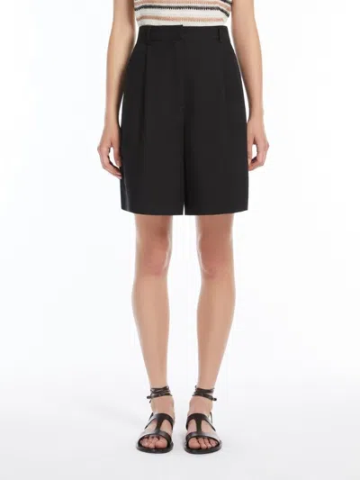 Weekend Max Mara Wool Canvas Bermuda Shorts