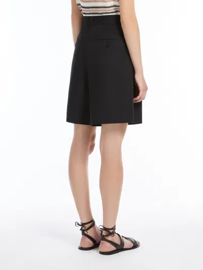 Weekend Max Mara Wool Canvas Bermuda Shorts