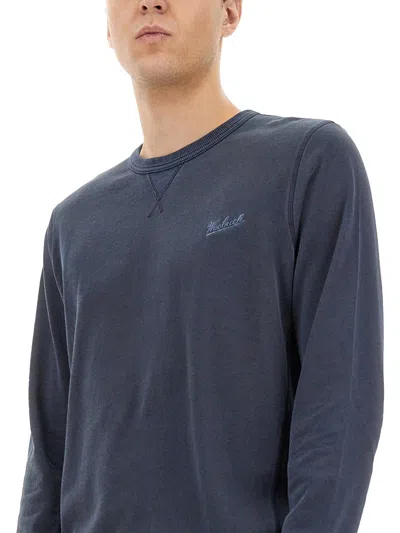 Woolrich Logo Embroidered Crewneck Sweatshirt In Gold