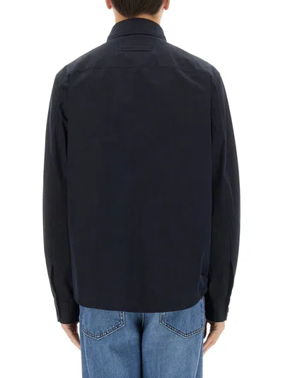 Zegna Cotton Shirt Jacket In Black