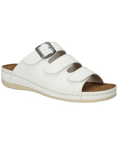 Easy Street Womens Pinterry Slide Sandals In White