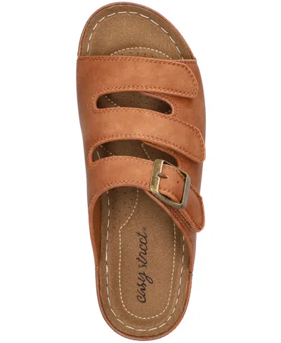 Easy Street Women's Pinterry Comfort Slide Sandals In Tan