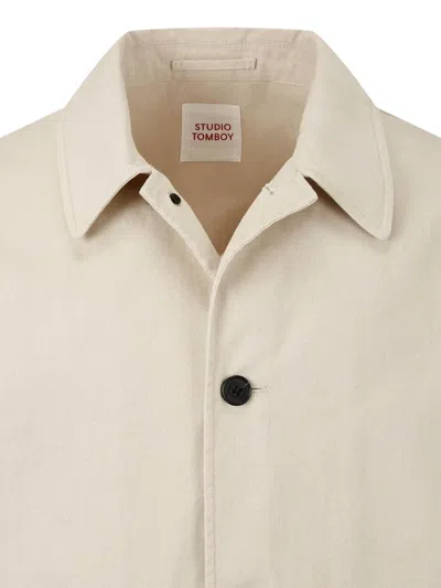 Studio Tomboy Button-front Utility Jacket In Neutrals