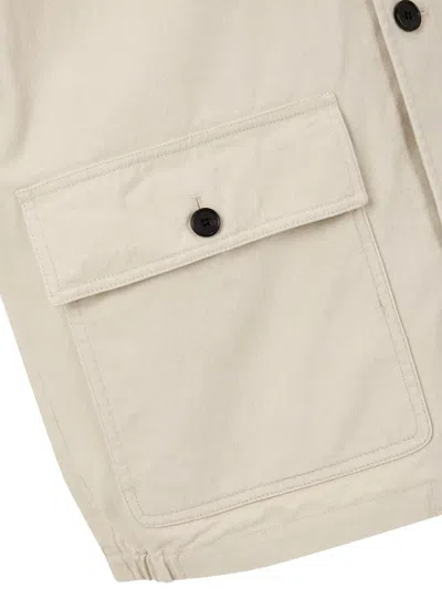 Studio Tomboy Button-front Utility Jacket In Neutrals