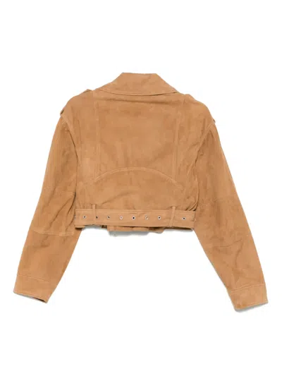 Sword 6.6.44 Suede Jacket In Brown