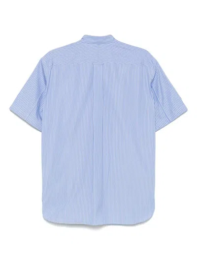 Junya Watanabe Patchwork Cotton Shirt In Blue