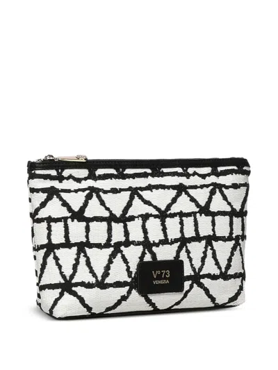 V73 Logo Make-up Bag In White