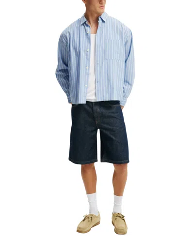 Cotton On Baggy Denim Short In Blue