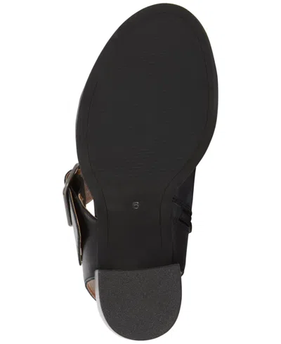 Lucky Brand Women's Darnah Cutout Block-heel City Sandals In Black Leather