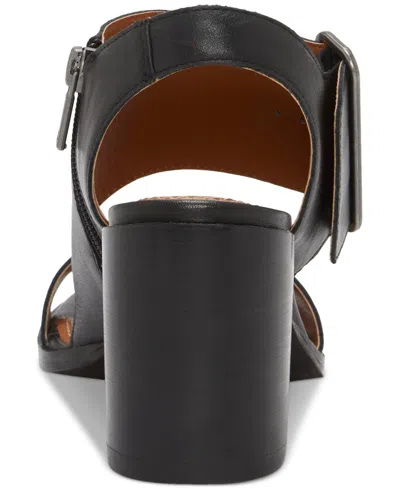 Lucky Brand Women's Darnah Cutout Block-heel City Sandals In Black Leather