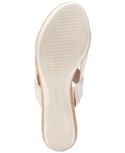Cole Haan Women's Aislin Wedge Sandals In Ivory Leather,natural Cork