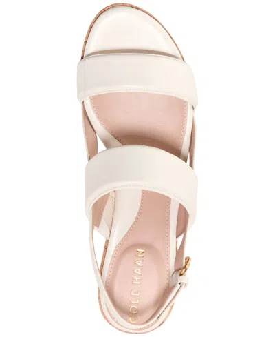 Cole Haan Women's Aislin Wedge Sandals In Ivory Leather,natural Cork