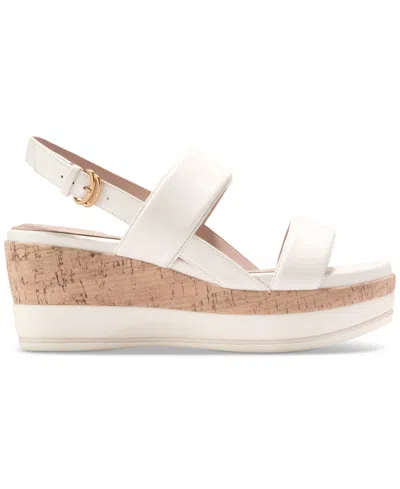 Cole Haan Women's Aislin Wedge Sandals In Ivory Leather,natural Cork