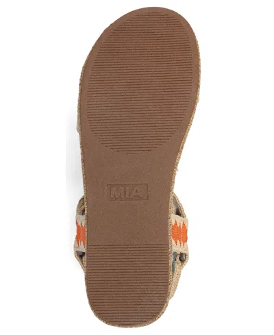 Mia Women's Malti Flatform Round Toe Sandals In Coral,blue,yellow