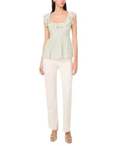 Parker Women's The Jolene Ruffle-square-neck Top In Green