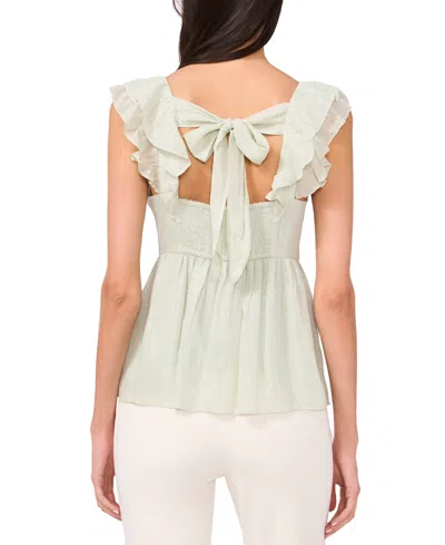 Parker Women's The Jolene Ruffle-square-neck Top In Green