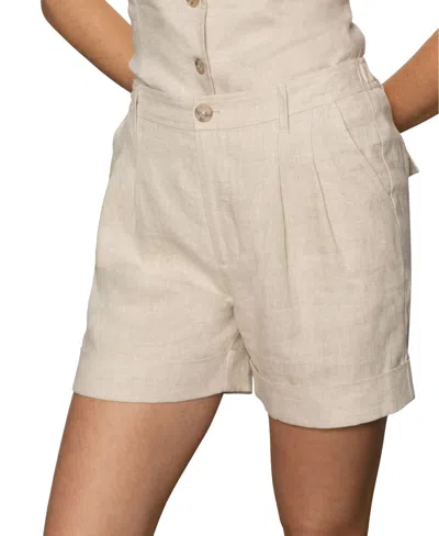 Sanctuary Caravan Cuffed Short In Flax In Neutral