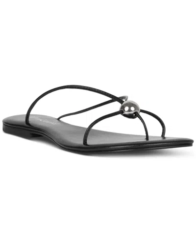 Jeffrey Campbell Women's Cherished Flat Sandals In Black,silver