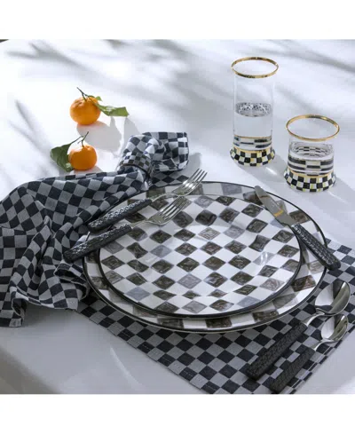 Mackenzie-childs Black Check Napkins, Set Of 4 In No Color