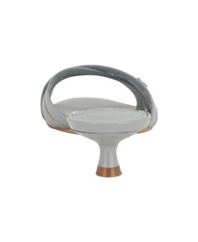 Calvin Klein Gabbie Kitten Heel Slide Sandal In Gray