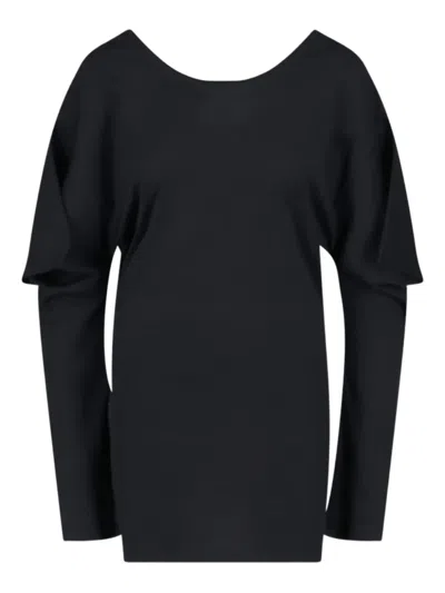 垂坠细节迷你连衣裙