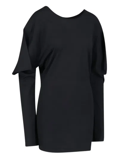 垂坠细节迷你连衣裙