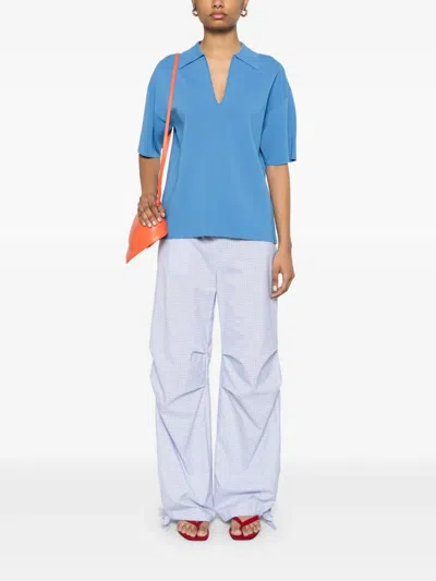 P.a.r.o.s.h Ribbed T-shirt In Blue