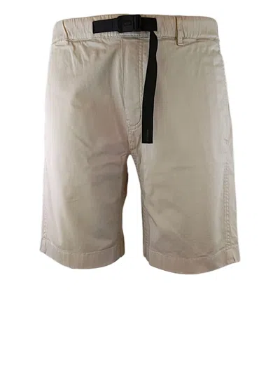 Woolrich Brown Solid Shorts In Neutrals
