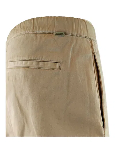 Woolrich Brown Solid Shorts In Neutrals