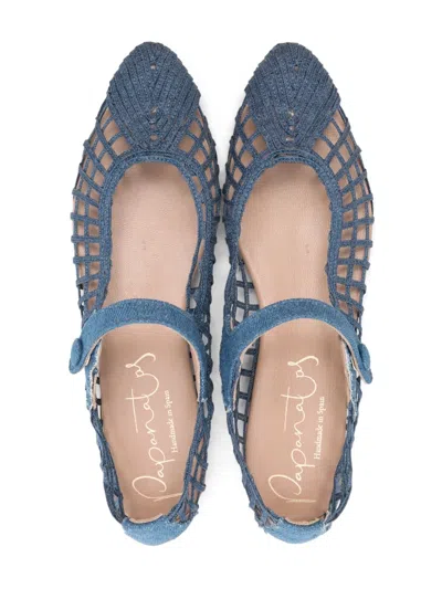 Eli1957 Denim Ballet Flats In Blue