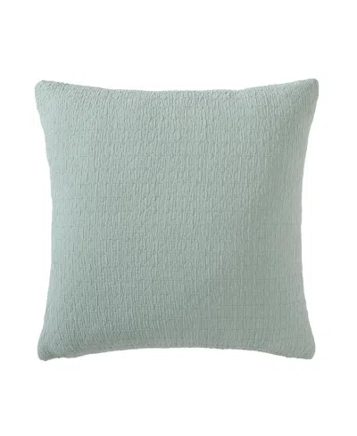 Nautica Wave Texture Turquoise Decorative Pillow In Dusted Aqua