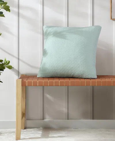 Nautica Wave Texture Turquoise Decorative Pillow In Dusted Aqua