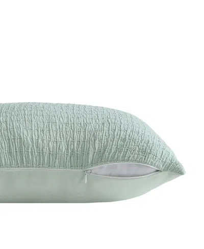 Nautica Wave Texture Turquoise Decorative Pillow In Dusted Aqua